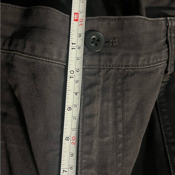 Madewell Garment-Dyed Cargo Jogger Pants Black Coal Size 31 Baggy Pull On Ankle - Picture 12 of 15